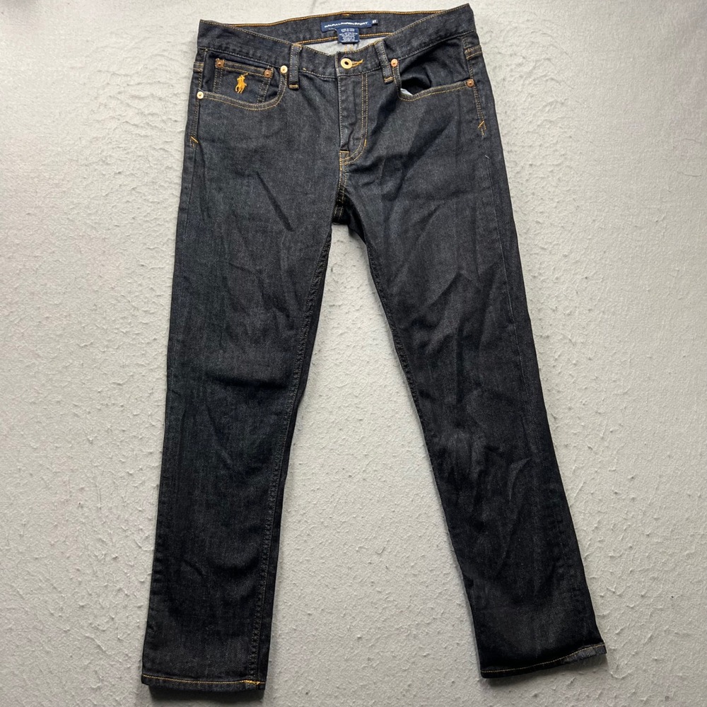 Ralph Lauren Sport Jeans Womens 27 Dark Wash Denim Slim Straight Pony Logo 2243
